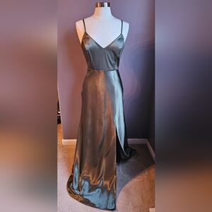Birdy Grey Satin Olive Dress